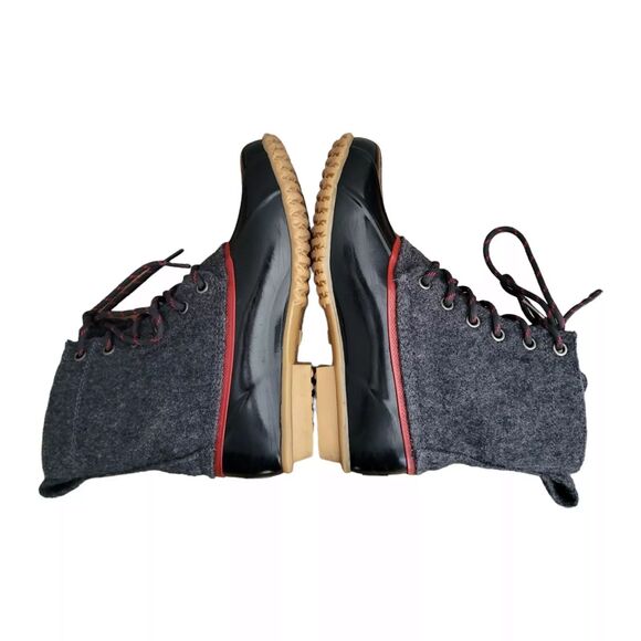 GH Bass & Co Harlequin Duck Boots Womens 6 Gray Wool Lace Up Ankle Rain Outdoor - Picture 7 of 10